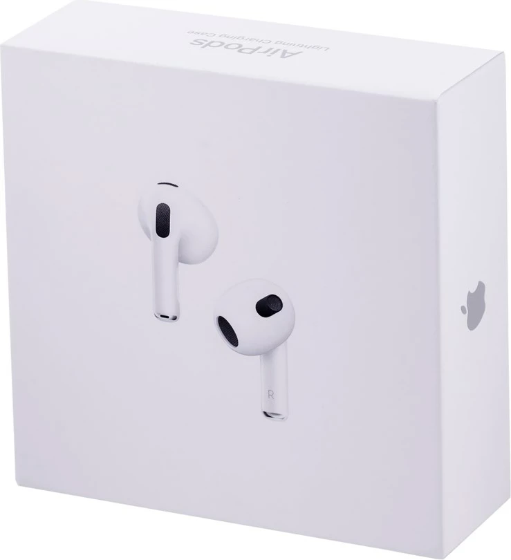 Kufje Apple AirPods gjenerata e 3-të me kuti karikimi Lightning, të bardha