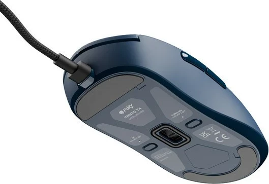 Maus ergonomik Fury Tanto T4, RGB, 12000 DPI, 7 butona, ngjyrë granat