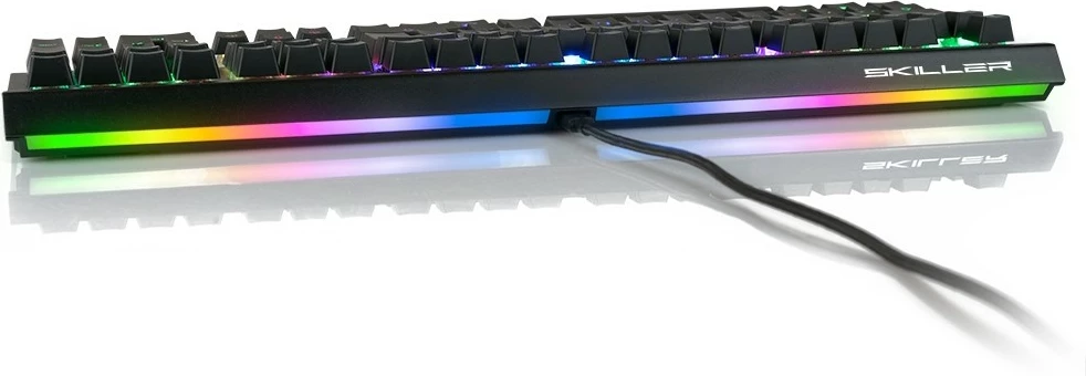 Tastierë mekanike Sharkoon SKILLER SGK60, RGB, ES Layout, Kailh Box Brown, e zezë