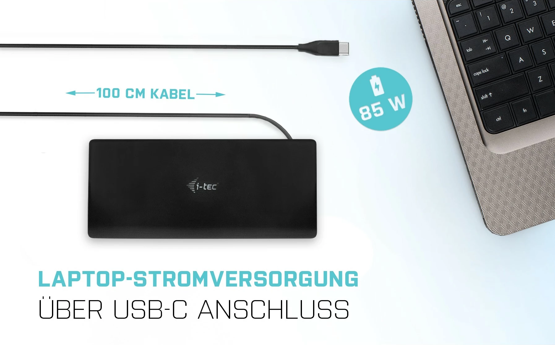 Docking station I-Tec USB-C Quattro Display, 85W, 4 porta monitori, LAN, i zi