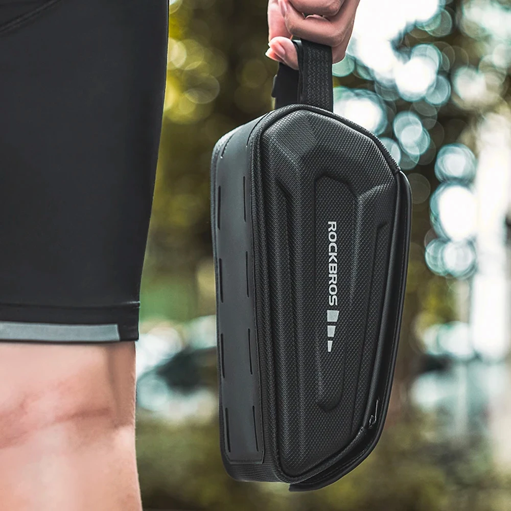 Çantë kornize për biçikletë Rockbros 30120064001 me mbështjellës telefoni, 1.7L, e zezë