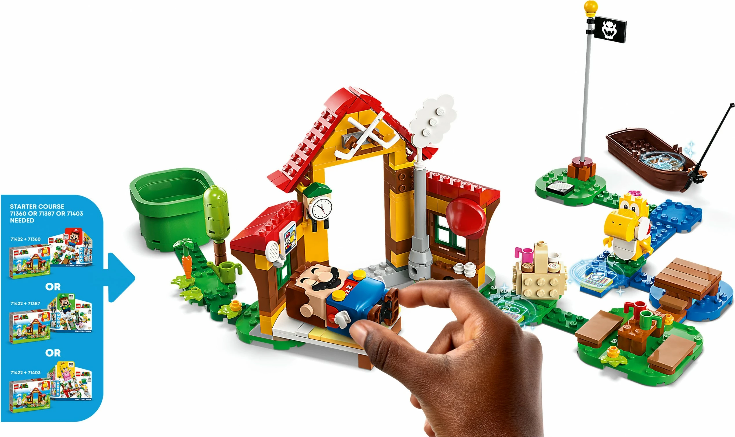 Set ndërtimi LEGO Super Mario, Picnic te Shtëpia e Marios, 259 copë, Multingjyrësh