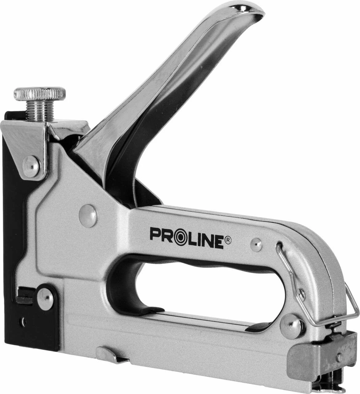 Pistoletë kapëse metalike PROLINE 55024, A53 4-14 mm, forcë e rregullueshme, argjendi