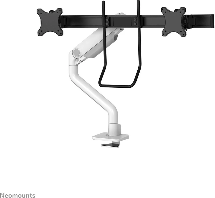 Krah monitori Neomounts DS75S-950WH2, për 2 ekrane, gas spring, Topfix, bardhë