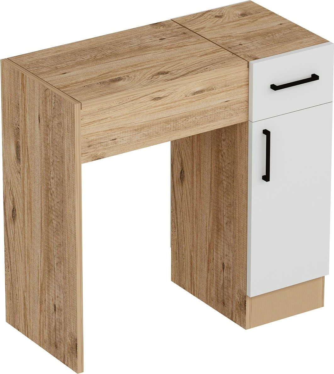 Tavolinë grimi Hanah Home, ngjyrë Atlantic Pine dhe e bardhë