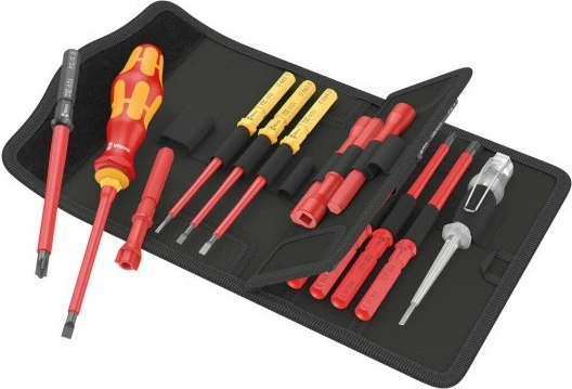 Set veglash Wera 05006613001, 18 copë, mbështjellës tekstili, i zi