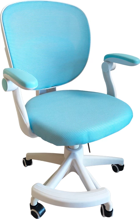 Karrige zyre për fëmijë Bernu, material rrjetë, ngjyrë kaltër e çelët, 47x56x80-90cm