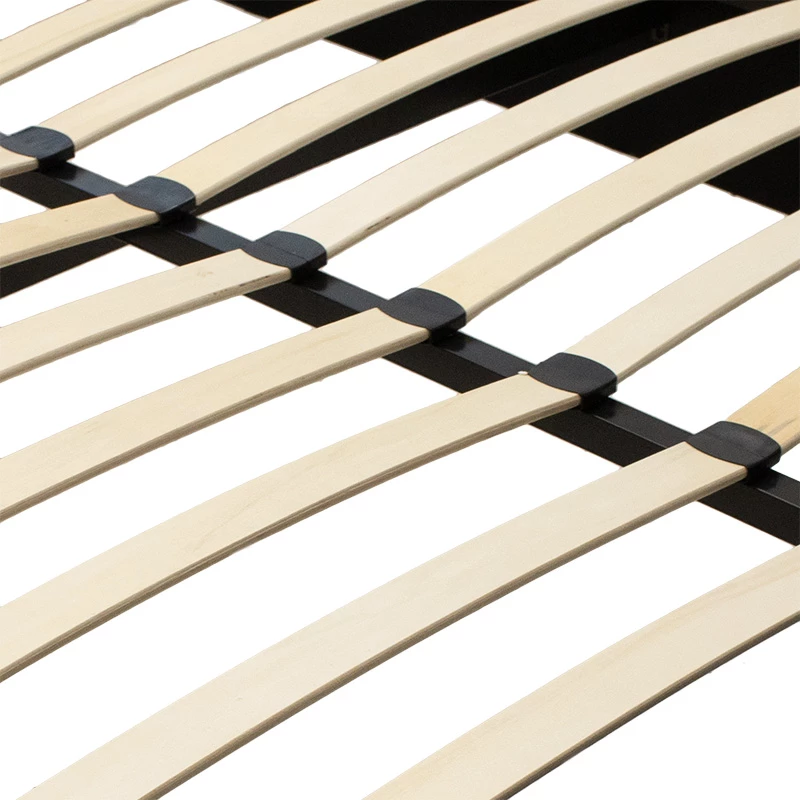 Krevat dopio Norse PU me depo të mbyllur, ngjyrë e zezë matte, 160x200cm