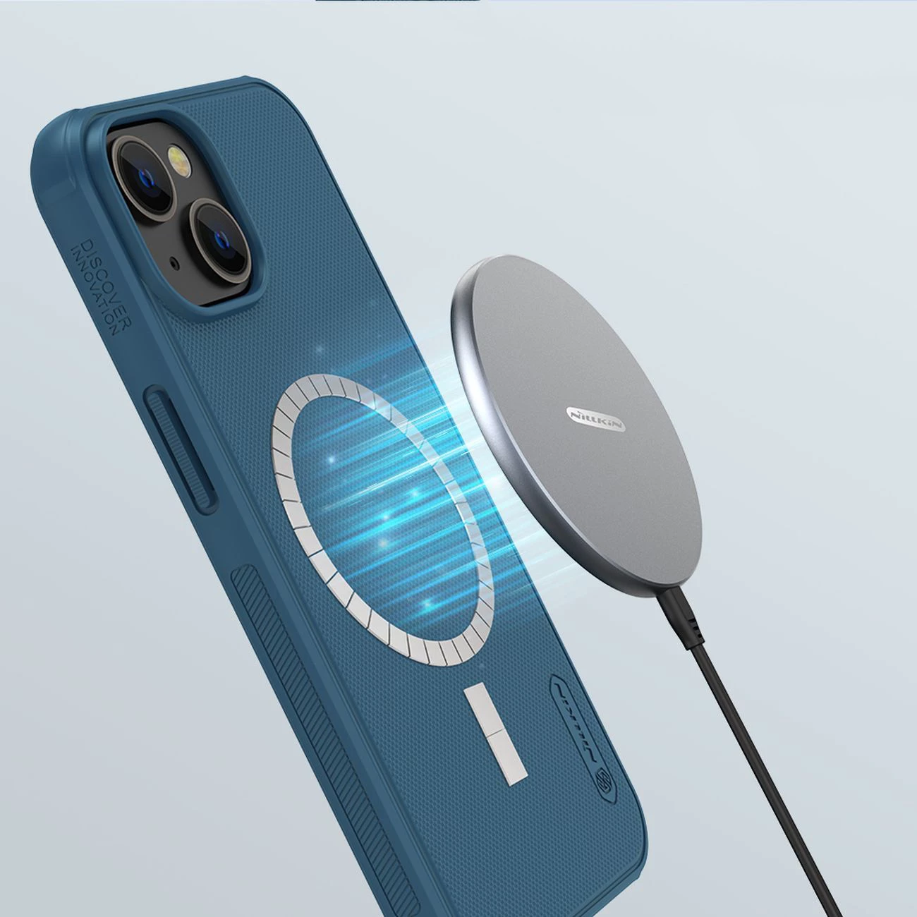 Mbështjellës Nillkin Super Frosted Shield Pro për iPhone 14 Plus me MagSafe, Blu