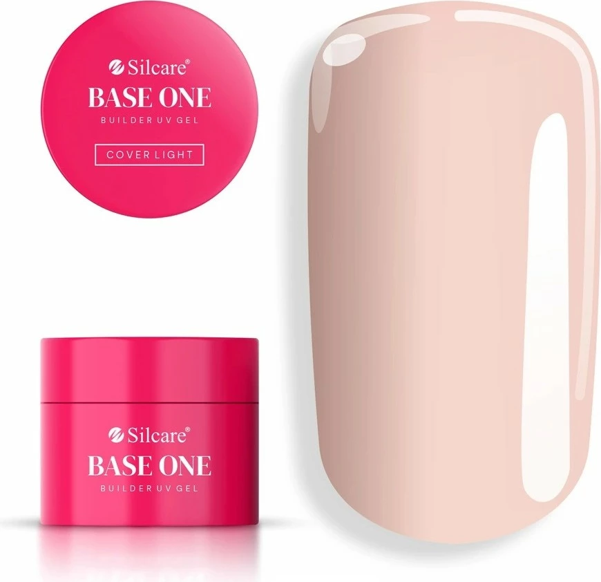 Xhel ndërtues për thonj Silcare Base One Cover Light për femra, 15g