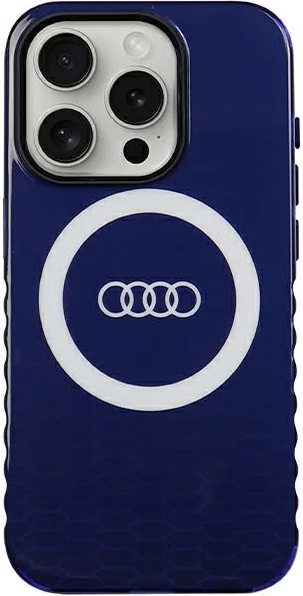 Mbështjellës Audi IML Big Logo MagSafe për iPhone 15 Pro, Blu