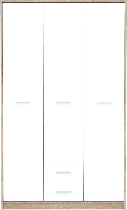 Dollap Serenity 3-fletësh sonoma-bardhë 118.5x54x196.5cm