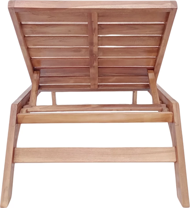 Shezlong Melop, dru tik, ngjyrë natyrale, 200x70x35cm