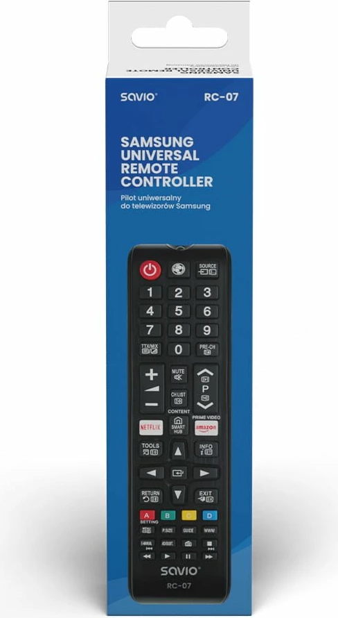 Pilot universal Savio RC-07 për TV Samsung, i zi