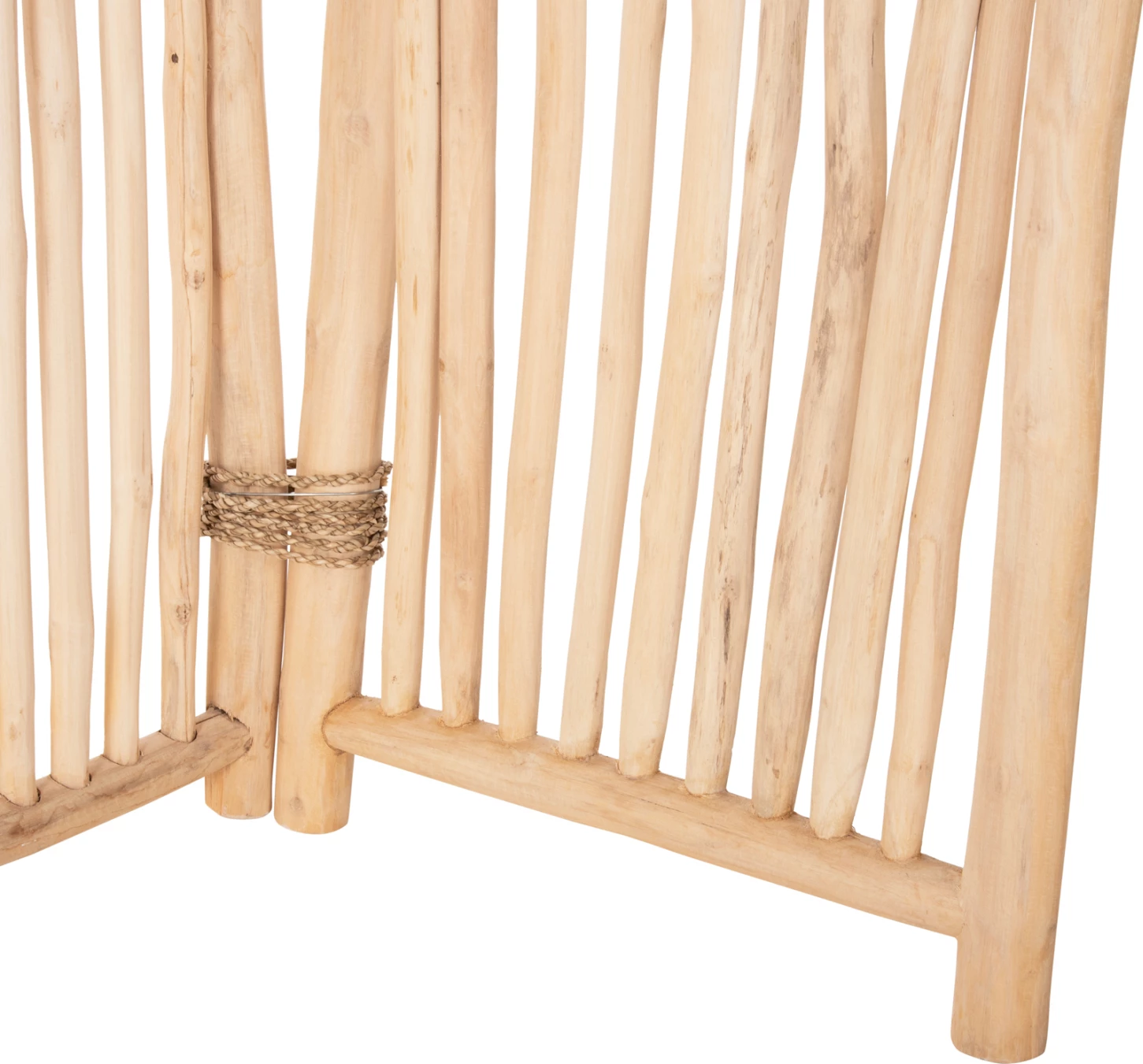 Ndarës dhome me 5 fletë, degë TEAK, ngjyrë natyrale, 216-275x180H cm