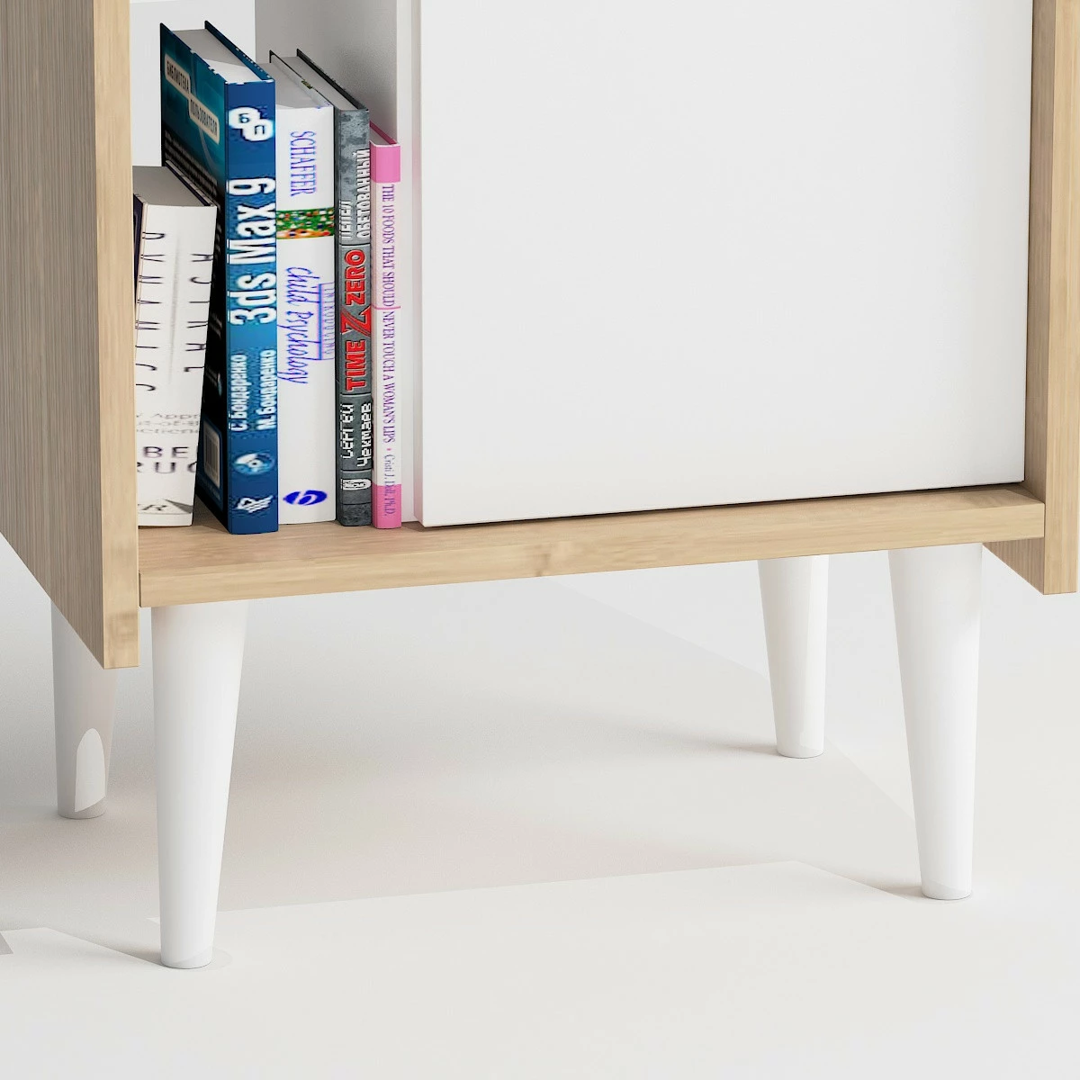 Dollap shumëpërdorimësh Hanah Home, Lagomood Ruby - lisi, e bardhë