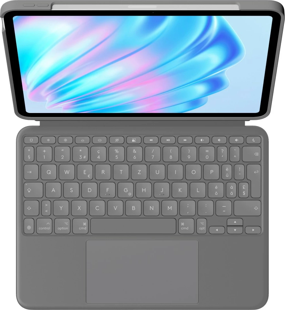 Tastierë me trackpad Logitech Combo Touch për iPad Air 11 M2, Oxford Grey