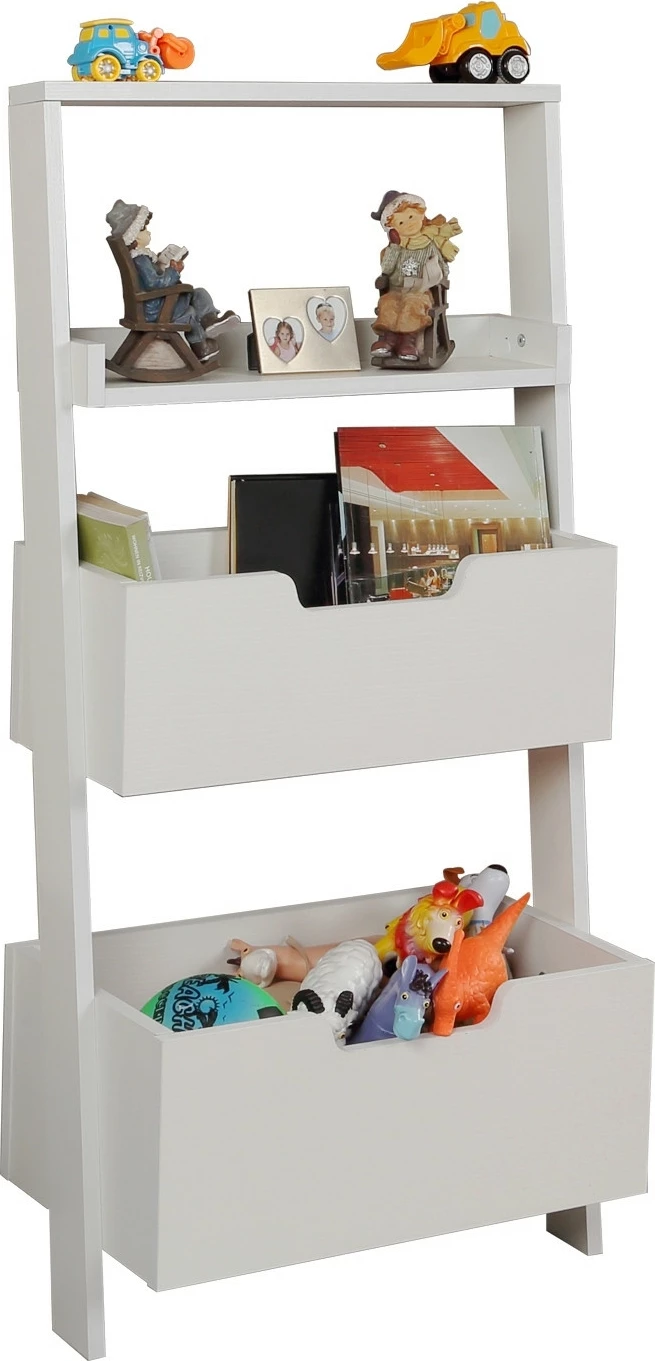 Raft librash Hanah Home, dy copë, ngjyrë e bardhë