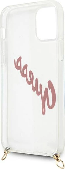 Mbështjellës Guess Script Vintage për iPhone 12 mini 5.4", Rozë