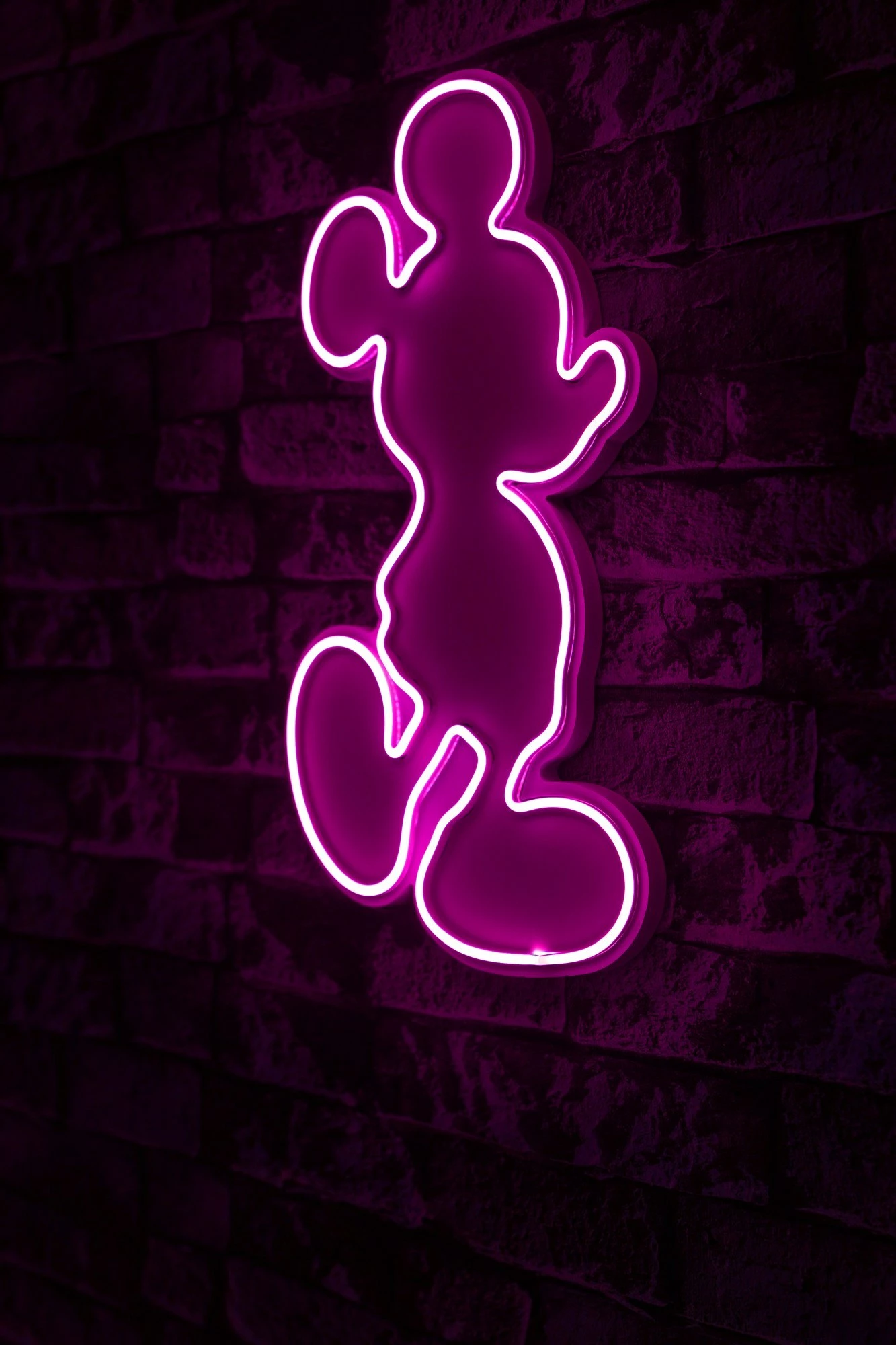 Dritë dekorative plastike LED, Mickey Mouse, rozë