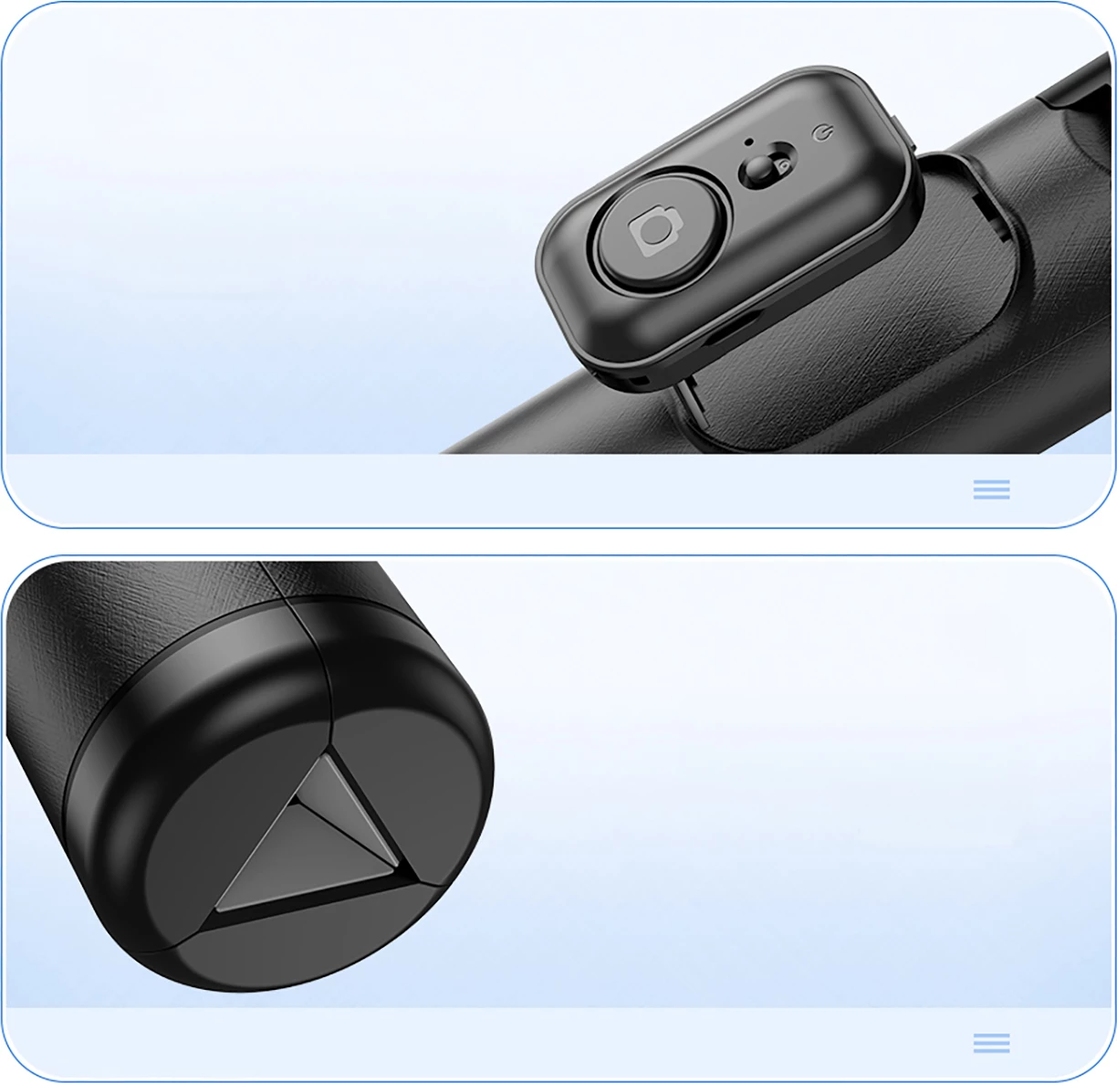 Selfie stick Hurtel WC12YDS tripod teleskopik me dy llampa, 1.3m, Bluetooth, i zi