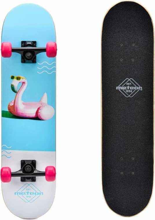 Skateboard Meteor, uniseks, Flamingo