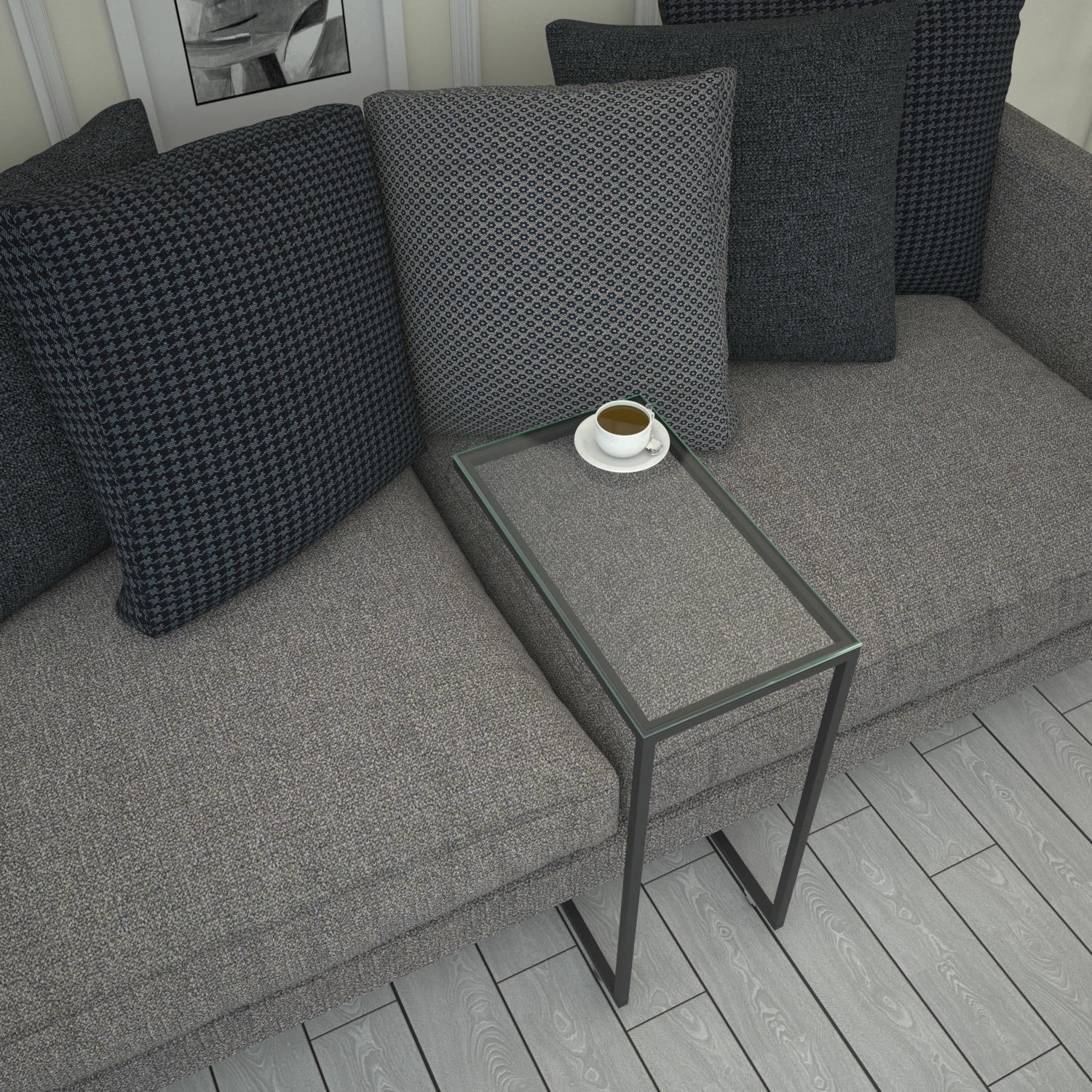 Tavolinë anësore Hanah Home Callen, xham