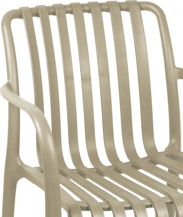 Karrige për kopsht Zoi pp, ngjyrë kapuçino, 58.5x54x80cm