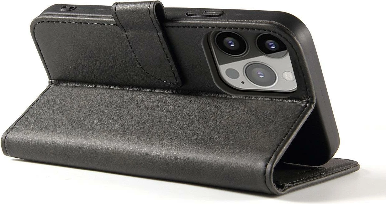 Mbështjellës magnetik Hurtel për Huawei Nova 12 me kapak dhe portofol, i zi