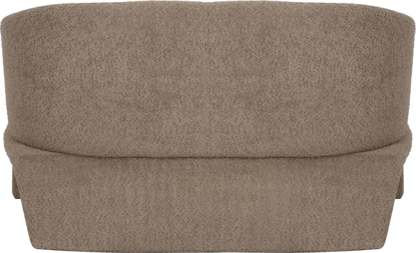 Divan 2-vendësh BEVY2 FH9678.03, ngjyrë bezhë, kornizë metalike, 128x72x74H cm