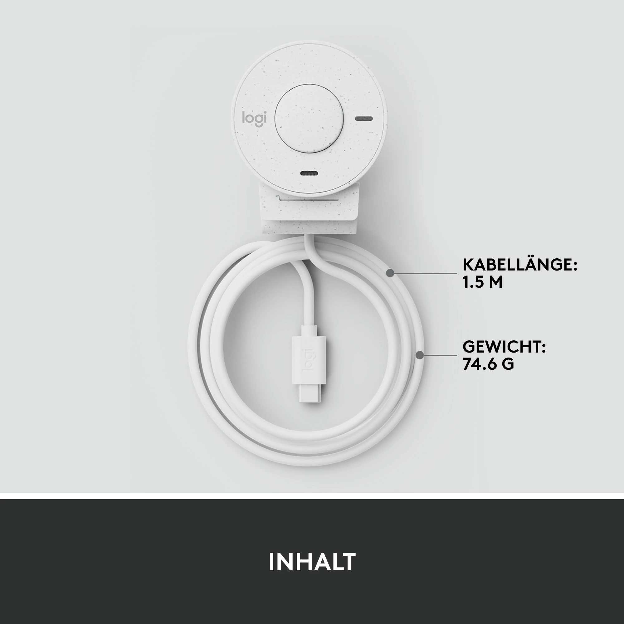 Kamerë Logitech BRIO 300, 1920x1080, Bardhë