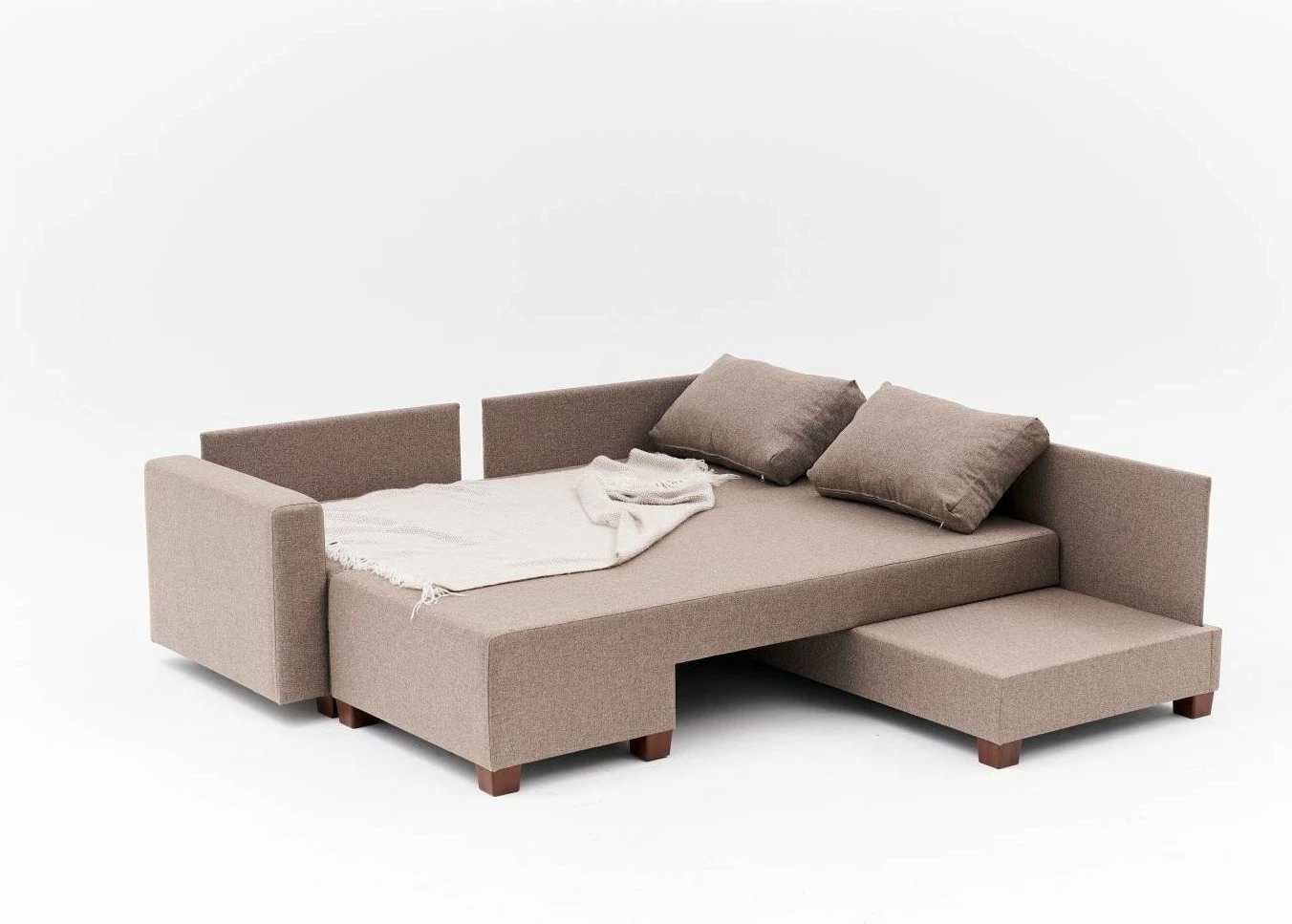 Kënd-sofë krevati Atelier del Sofa, Aly Arzilla, kënd i djathtë, ngjyrë kafe