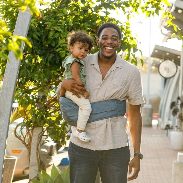 Mbajtëse bebe 5-në-1 me sedilje në ije, B-kids, 150300012, 0m+ 5.5–20.4 kg, gri