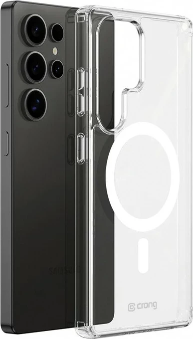 Mbështjellës CRONG Crystal Shield Magnetic për Samsung Galaxy S25 Ultra, Transparent