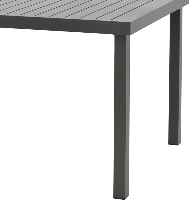 Tavolinë me karrige për terasë Naoki-Kliton A, metal i zi, alumin antracit, set prej 5 pjesësh, 150x80x74cm