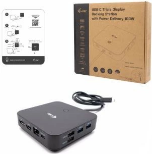 Docking station i-tec C31TRIPLE4KDOCKPDPRO, USB-C, HDMI, 2x DisplayPort, Power Delivery 100W, E zezë