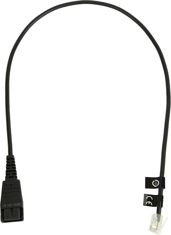 Kabllo Jabra 8800-00-01, QD në RJ10, 0.5m, e zezë