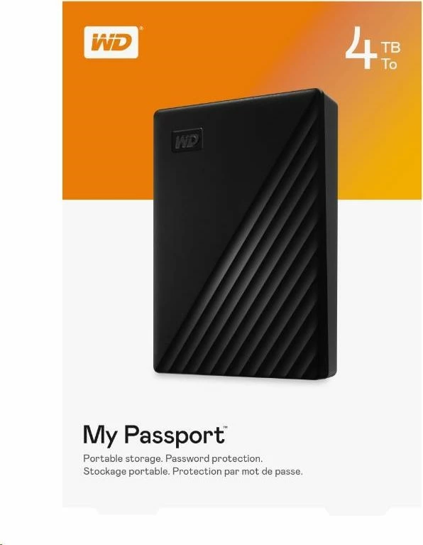 HDD i jashtëm WD My Passport WDBPKJ0040BBK-WESN 4TB USB 3.0 Micro-B, i zi