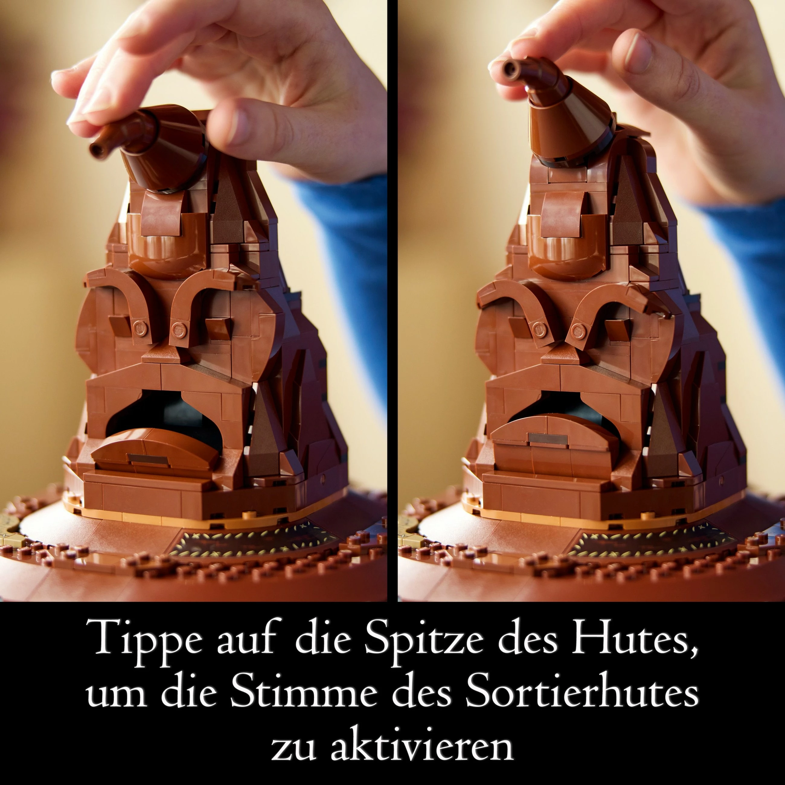 Set LEGO Talking Sorting Hat, 561 copë, plastikë, për të rritur, ngjyrë kafe