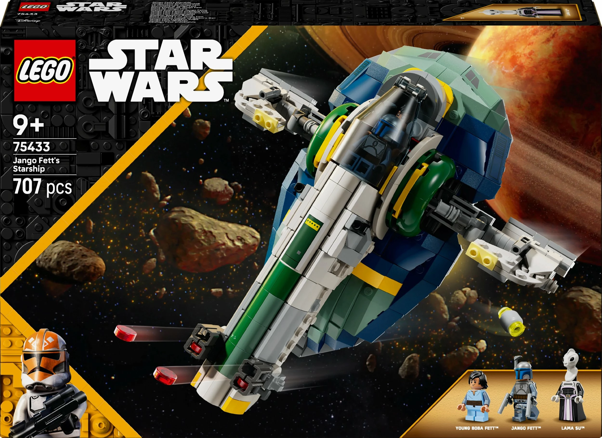 Set LEGO Star Wars Jango Fett Spaceship 75433, 707 pjesë, 9+
