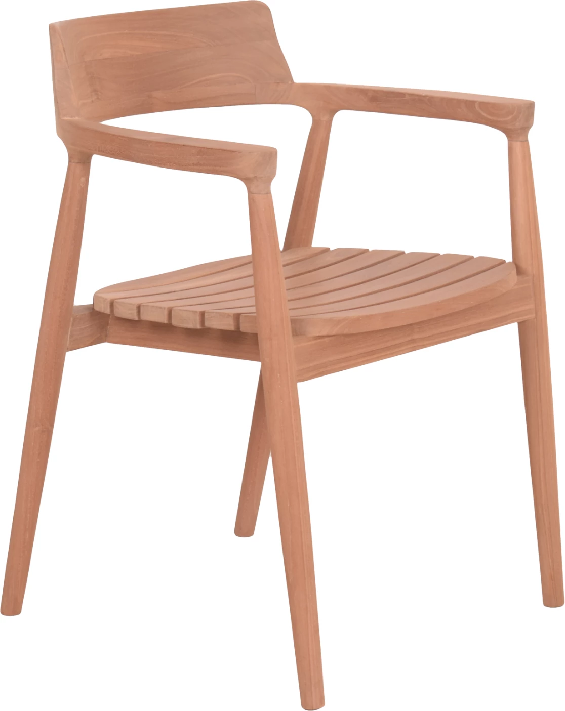 Karrige për tavolinë jashtë, dru tik, ngjyrë natyrale, FH18107, 55x53x78 cm