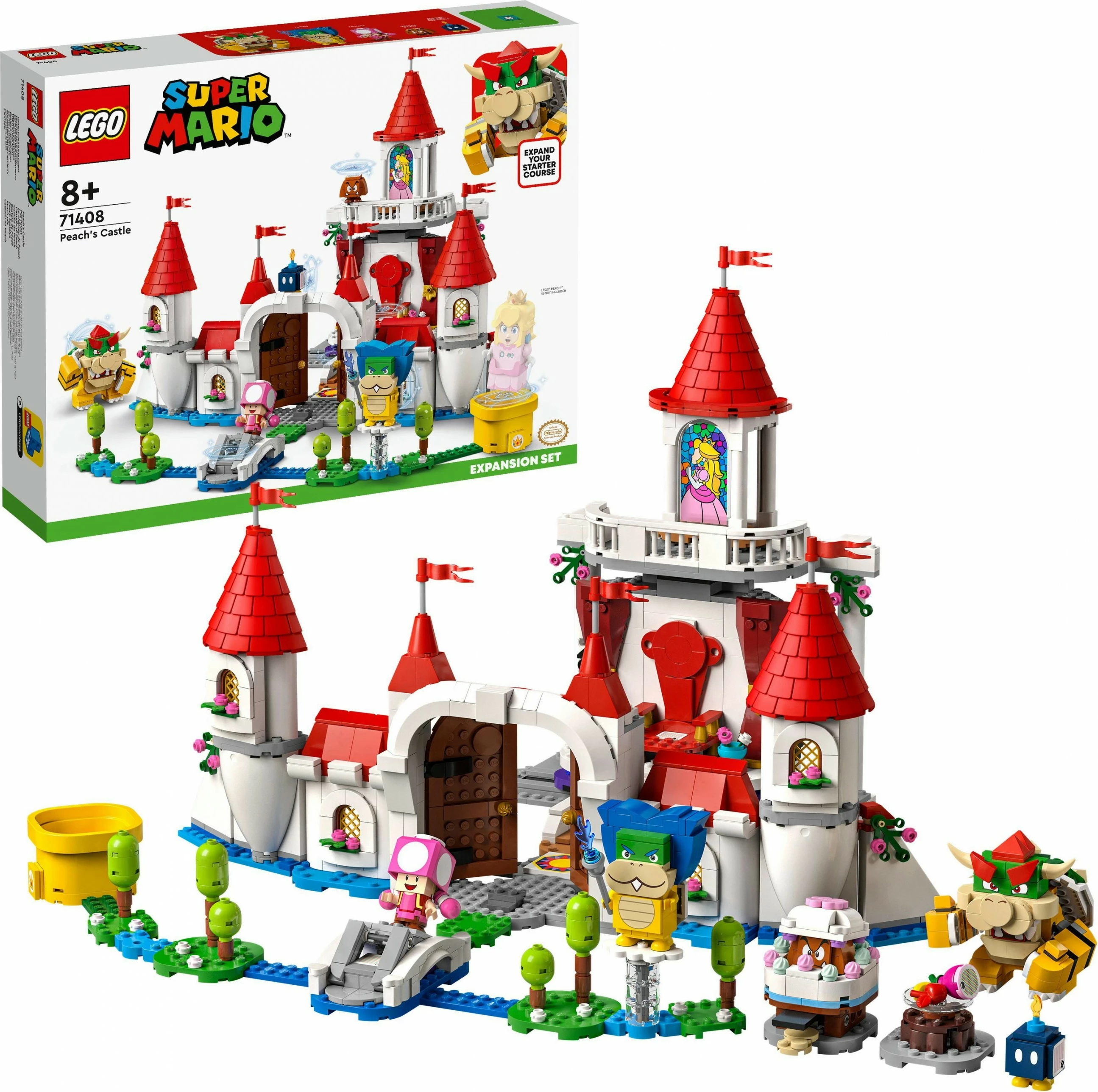 Set ndërtimi LEGO Super Mario Peach’s Castle, 1216 pjesë, shumëngjyrësh