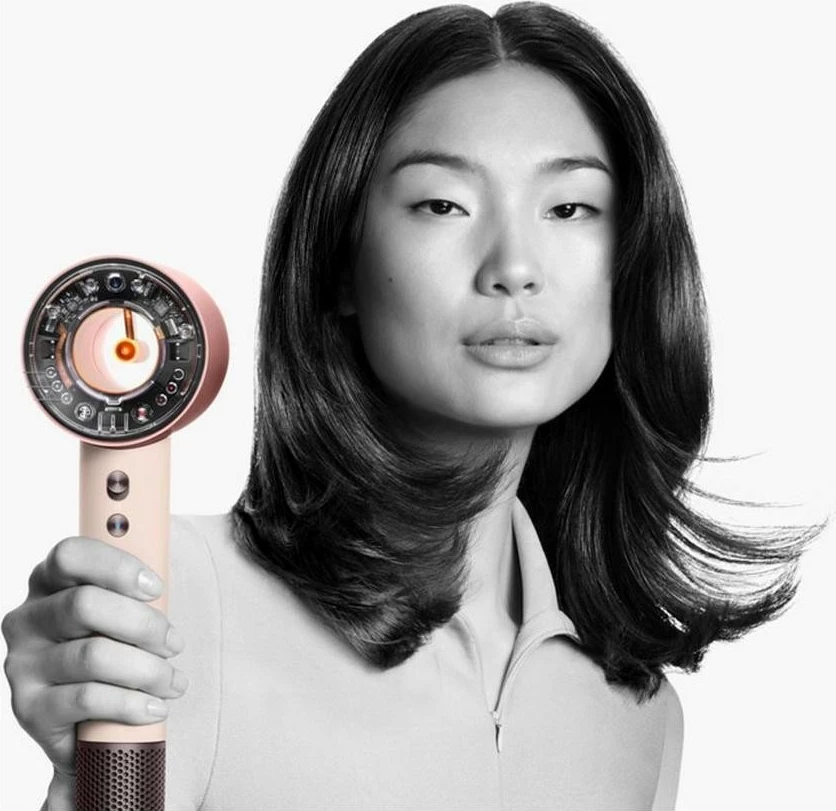 Tharëse flokësh Dyson Supersonic Nural Straight+Wavy, pastel pink/rose gold