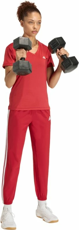 Pantallona sportive femra adidas Train Essentials 3-Stripes Woven KF8554, të kuqe [Madhësia: S]