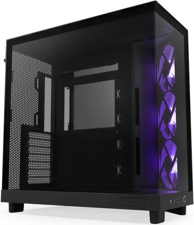Kasë NZXT H6 Flow RGB, Midi Tower, ARGB, Xham i temperuar, E zezë
