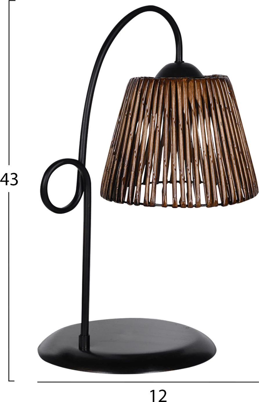 Llambë tavoline metalike, FH7490, 12x42 cm