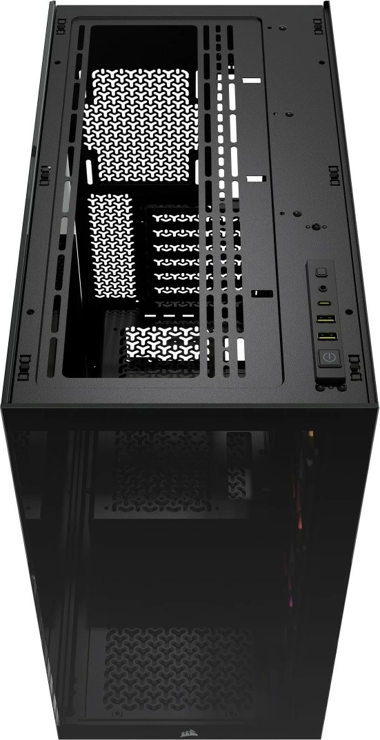 Kasë Corsair 3500X ARGB Midi Tower, xham i temperuar, e zezë