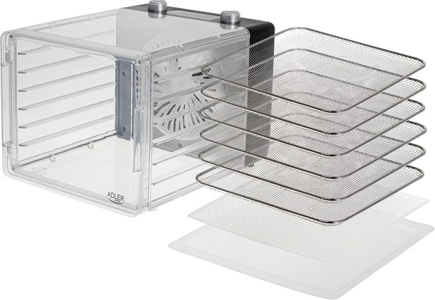 Tharëse kërpudhash, frutash dhe perimesh Adler AD 6660, 600 W, e zezë