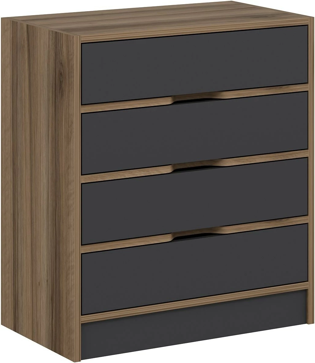 Komodë Hanah Home, Elina, ngjyrë arrë dhe antracit, 70x40x79 cm