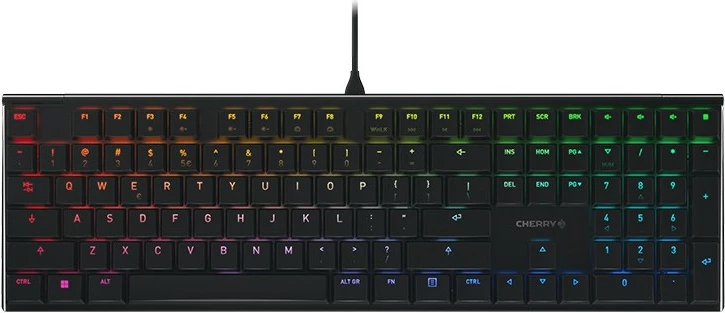 Tastierë mekanike Cherry MX 10.0N, Wired, USB, RGB LED, e zezë